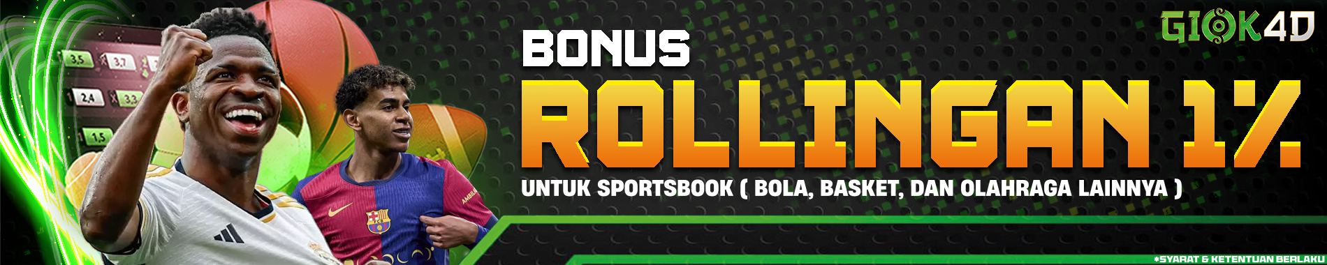 bonus mingguan rollingan sportsbook 1% giok4d