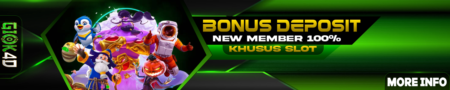 bonus new member 100% slot only GIOK4D