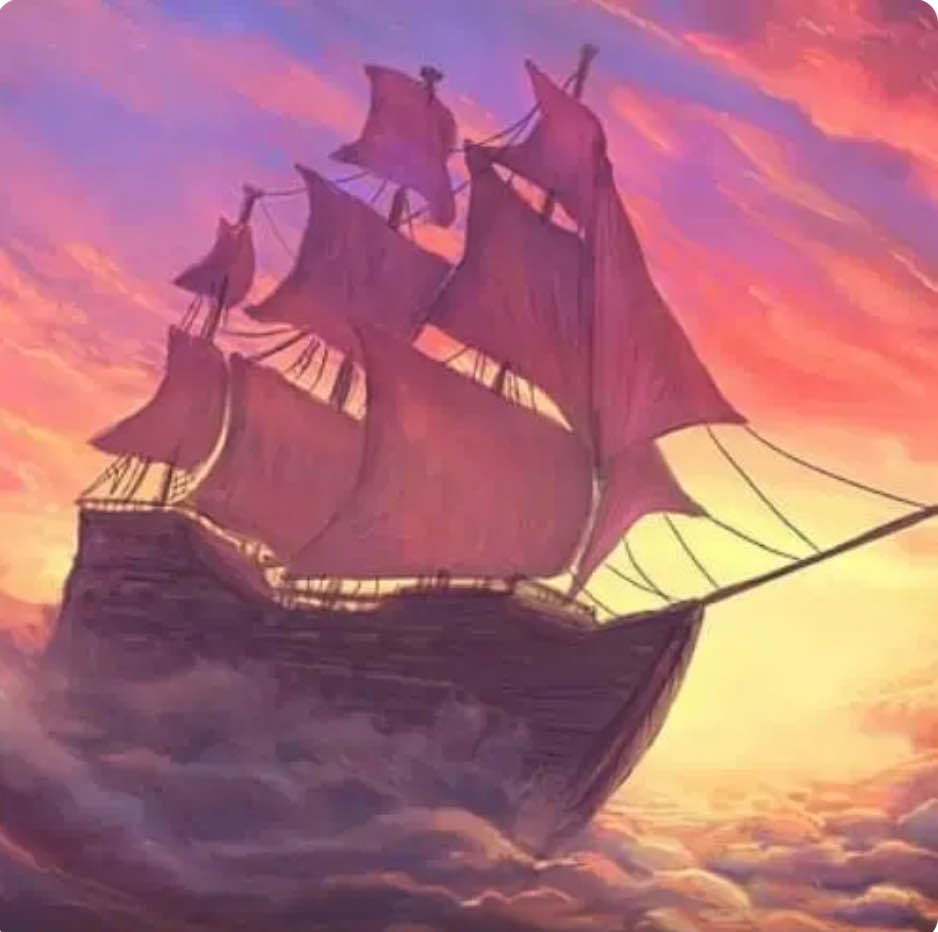 Galeon at Sunset