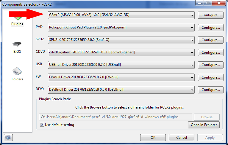 gsdx plugin for pcsx2