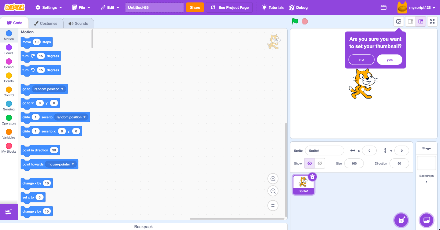 Capitalize the "Yes" "No" buttons when updating the thumbnail within ...