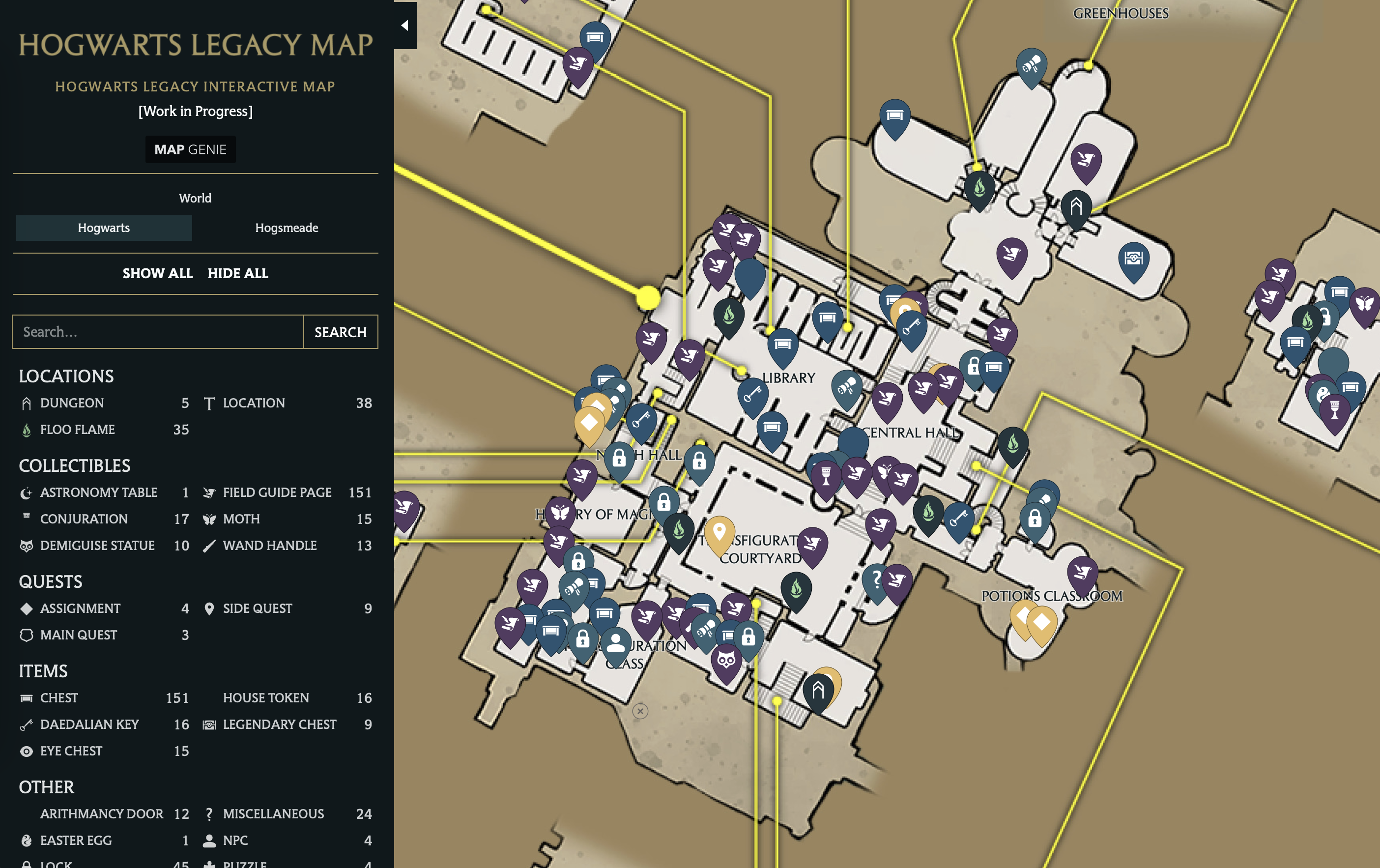 Steam Community :: Guide :: Hogwarts Legacy Interactive Collectibles Map