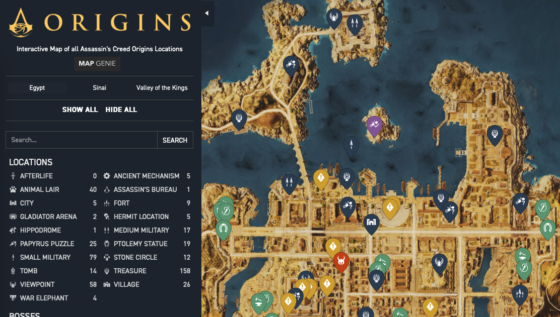 Map - Assassin's Creed Origins