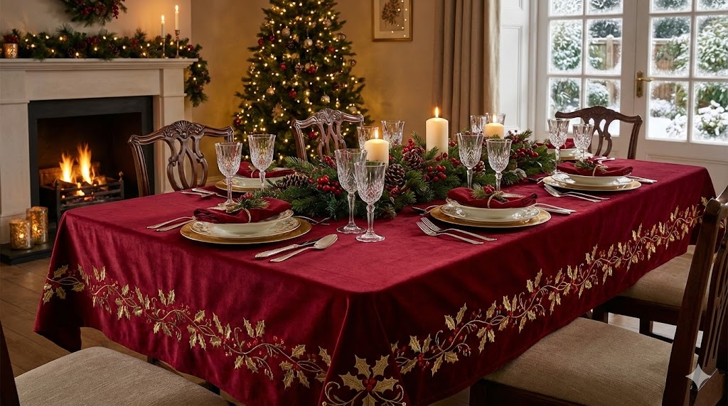 Setting the Scene for the Festive Season: Choosing the Perfect Christmas Tablecloth Setting the Scene for the Festive Season: Choosing the Perfect Christmas Tablecloth