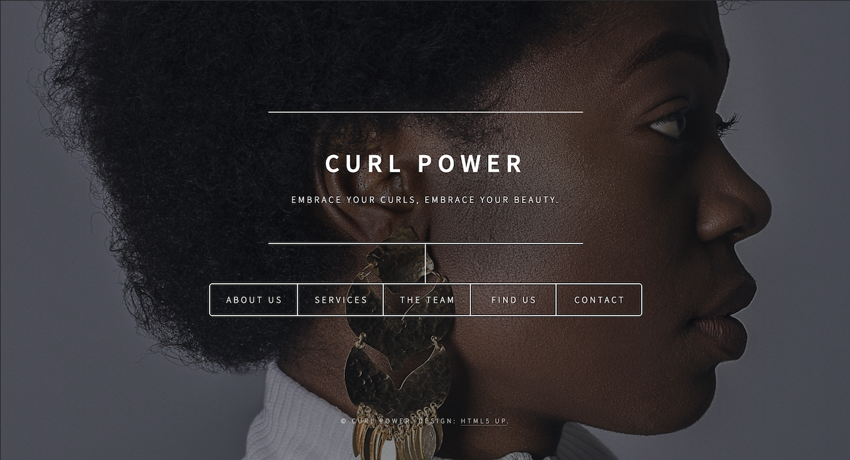 landing page of Curl Power