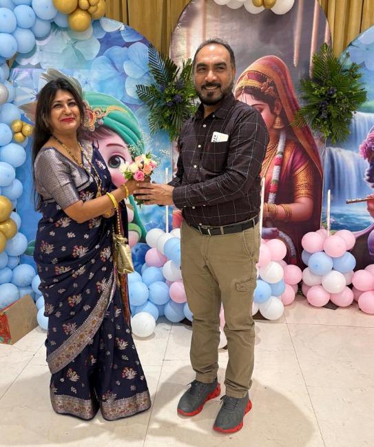 Customer wearing a Katansi bridal Banarasi saree on her wedding day