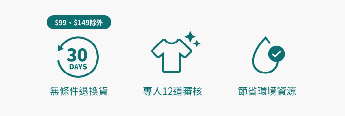 30天無條件退換貨