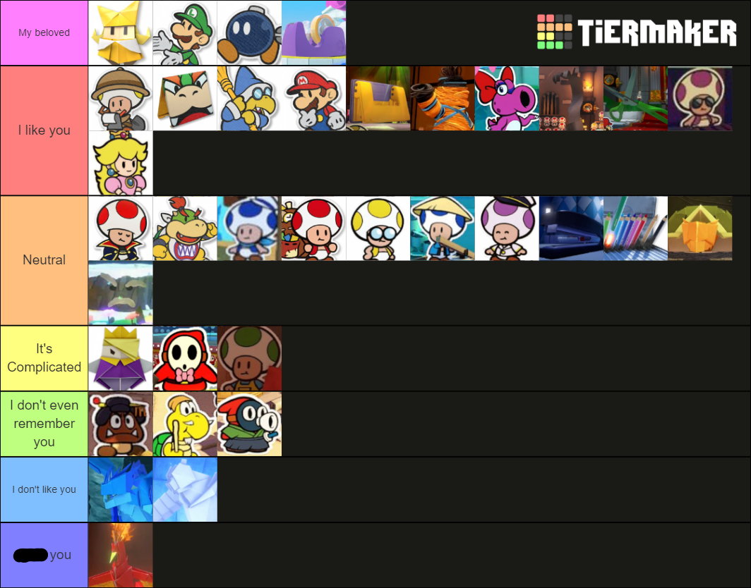 frick the tier list.