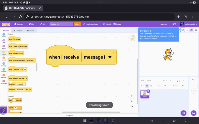 Cannot create new messages in the editor - Discuss Scratch