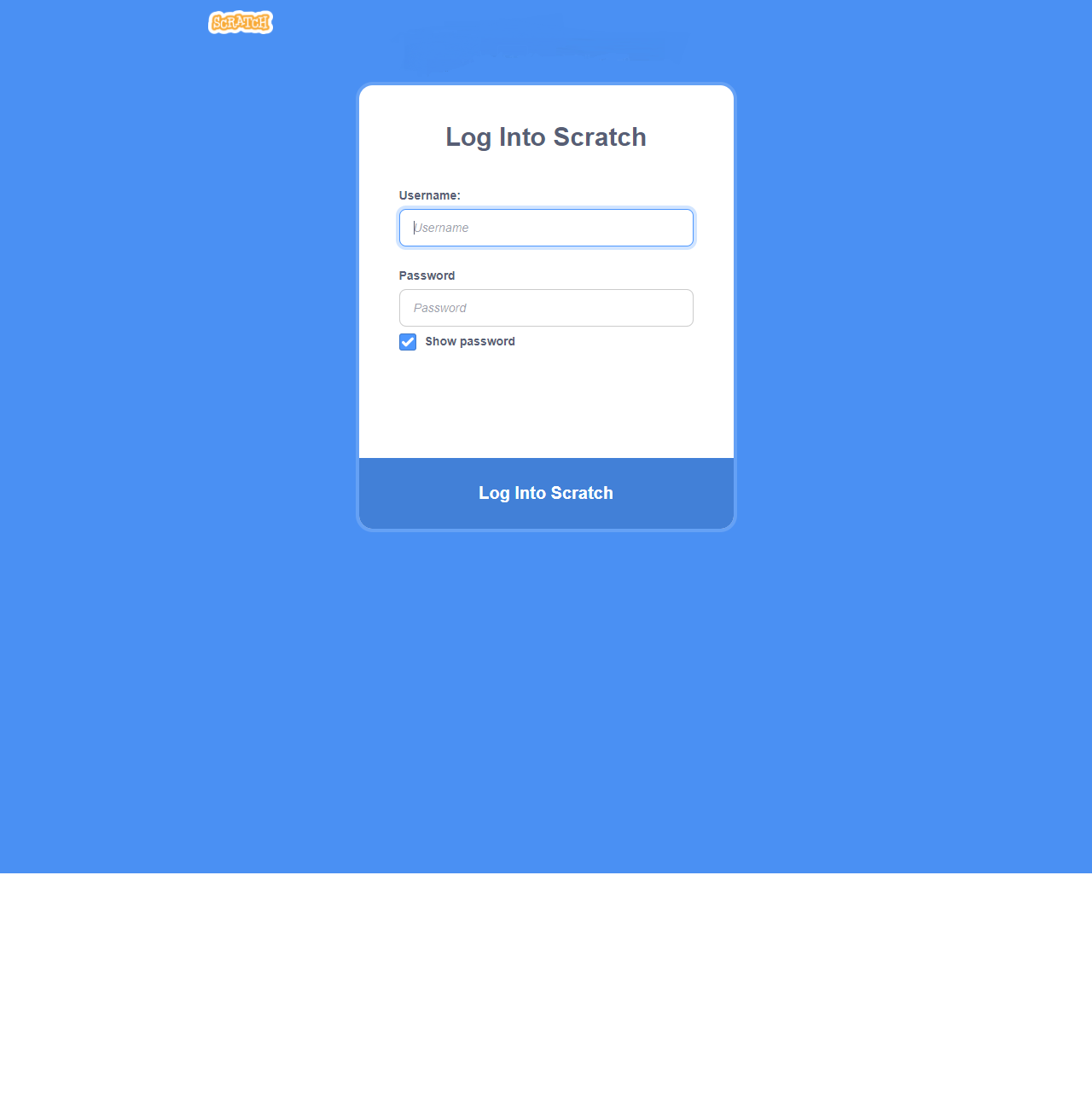 3.0 Scratch Login Page - Discuss Scratch