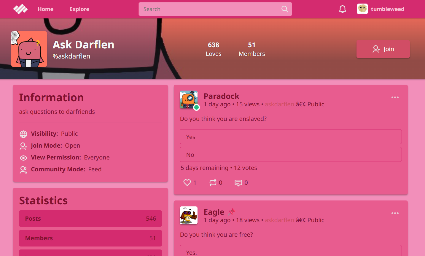 Darlenne theme on community