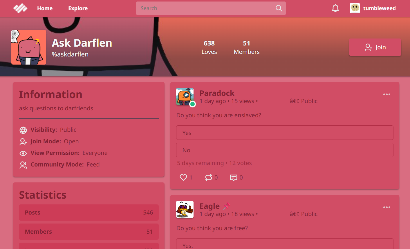 darf theme on community