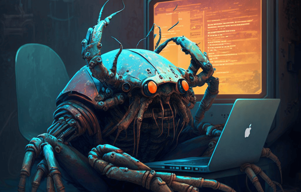 A crab coding.