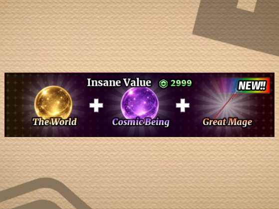 The World + Cosmic Being + Great Mage (Sailor Piece)