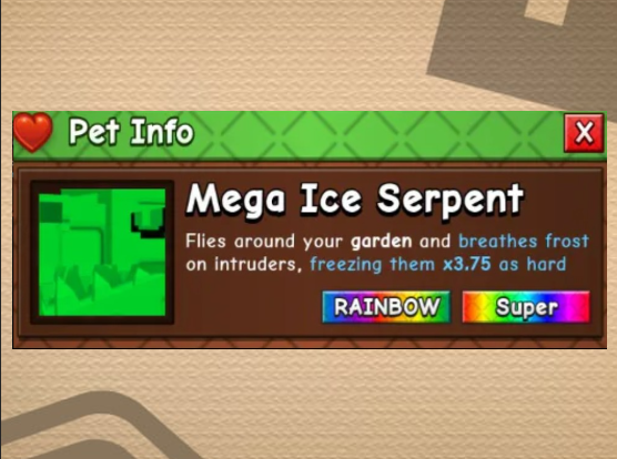 Mega Rainbow Ice Serpent (GAG 2)