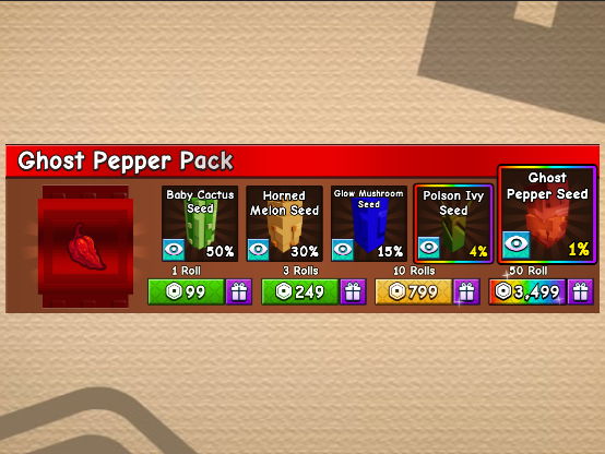 x1 Ghost Pepper Pack (GAG 2)