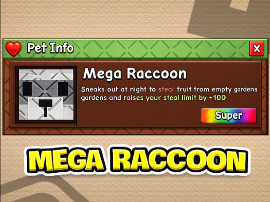 Mega Raccoon (GAG 2)