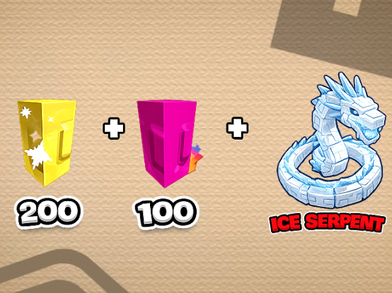 Combo: x200 Gold Seed + x100 Rainbow Seed + Ice Serpent