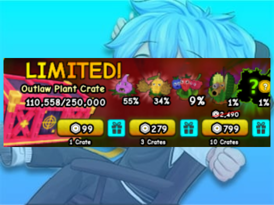 x1 Outlaw Plant Crate ( Plants Vs Brainrots )