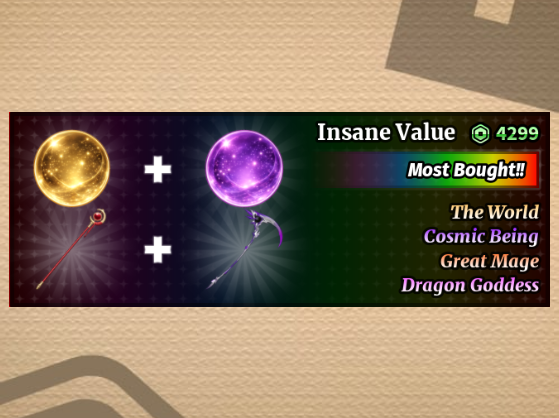 The World + Cosmic Being + Great Mage + Dragon Goddes (Sailor Piece)