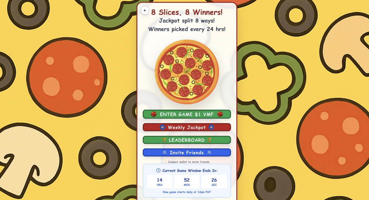 Pizza Party - Farcaster Mini Apps screenshot