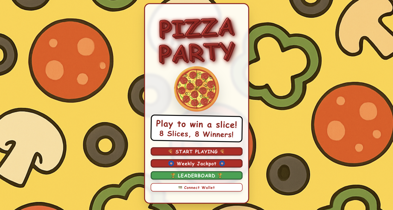 Pizza Party - Farcaster Mini Apps screenshot