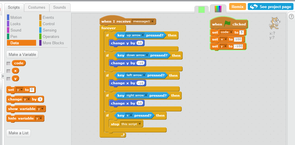 Then change. Скрипты для скретч. Scratch код. Программный код Scratch. Ключ для скретч.