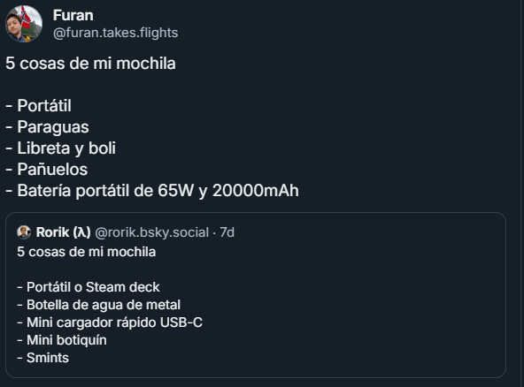 Trend de la mochila